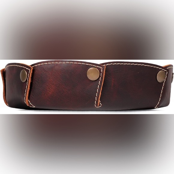 Londo Brown Genuine Leather Round Valet Tray Organizer Catchall Brand New - Picture 4 of 9